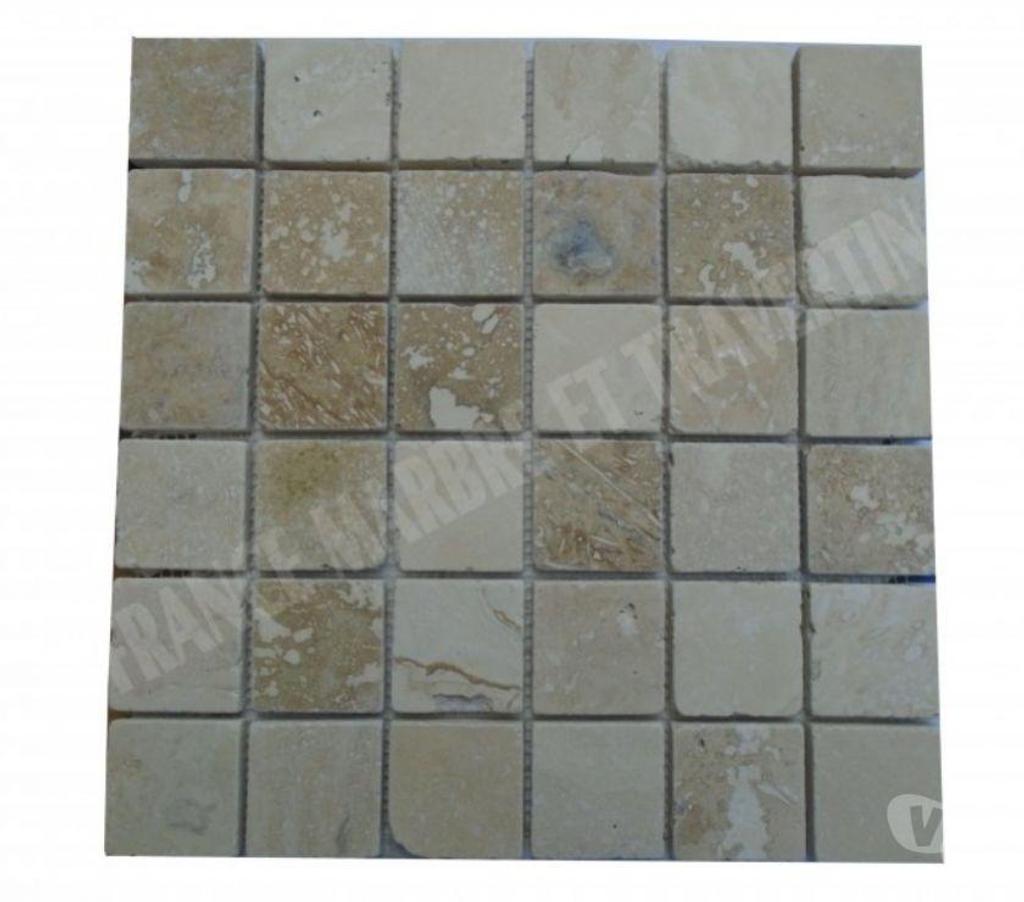 Var Forcalqueiret - 83136 - Photos Vivastreet Travertin Beige Mosaïque Rebouché 4,8x4,8 cm REF 507