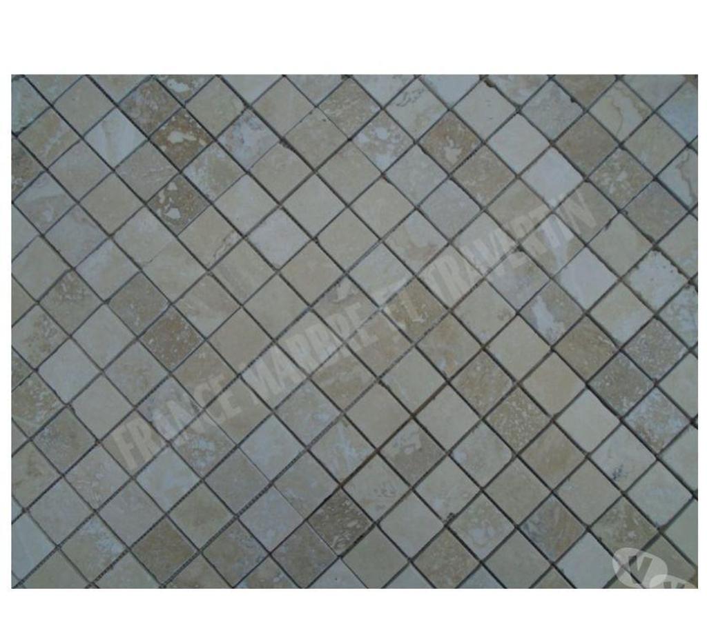 Var Forcalqueiret - 83136 - Photos Vivastreet Travertin Beige Mosaïque Rebouché 4,8x4,8 cm REF 507
