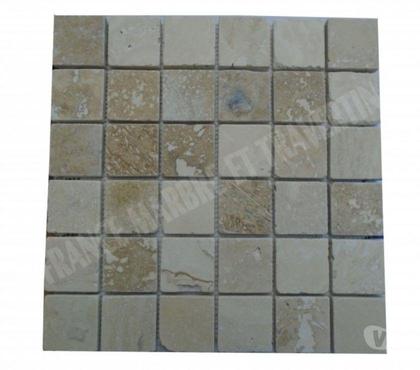 Bricolage - Jardin - Outillage Forcalqueiret Var - Photos Vivastreet Travertin Beige Mosaïque Rebouché 4,8x4,8 cm REF 507