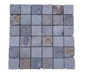 Travertin Couleur Mixte Mosaïque 4,8x4,8 cm REF 034