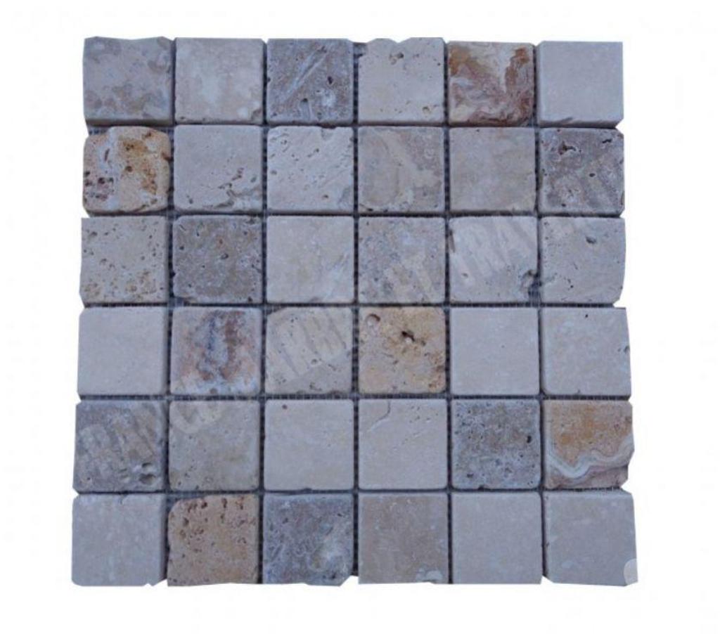 Var Forcalqueiret - 83136 - Photos Vivastreet Travertin Couleur Mixte Mosaïque 4,8x4,8 cm REF 034