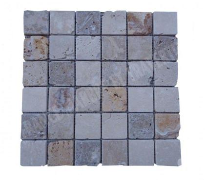 Bricolage - Jardin - Outillage Forcalqueiret Var - Photos Vivastreet Travertin Couleur Mixte Mosaïque 4,8x4,8 cm REF 034