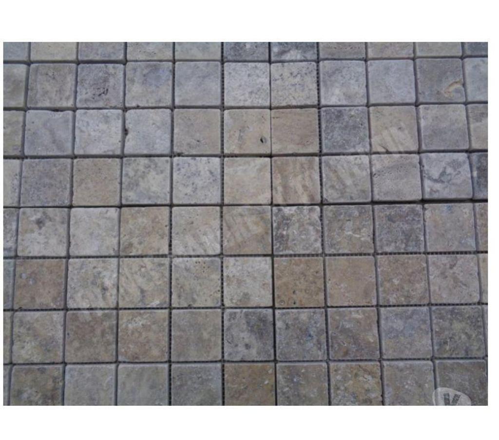 Var Forcalqueiret - 83136 - Photos Vivastreet Travertin Gris Silver Mosaïque 4,8x4,8 cm REF 1294