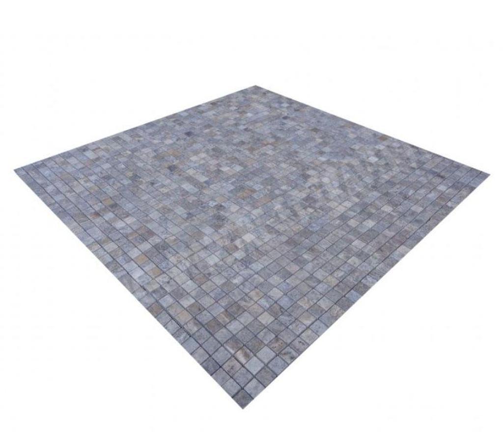 Var Forcalqueiret - 83136 - Photos Vivastreet Travertin Gris Silver Mosaïque 2,3x2,3 cm REF 1779