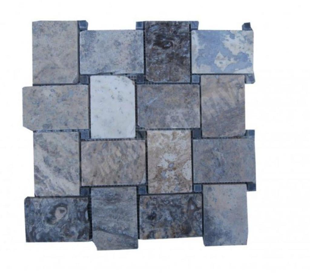  Var Forcalqueiret - 83136 - Photos Vivastreet Travertin Gris & Silver Mosaïque Modèle Basketwave REF 1253