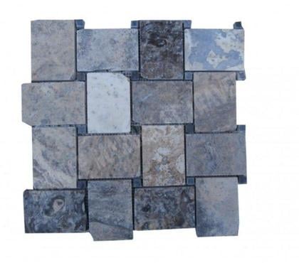 Bricolage - Jardin - Outillage Forcalqueiret Var - Photos Vivastreet Travertin Gris & Silver Mosaïque Modèle Basketwave REF 1253