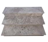 Travertin Gris Silver Marche Escalier REF 2897