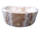 Onyx Miel Clair Lave Main Mi-Lune 40x26 cm REF 2036