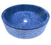 Pierre Bleue Vasque Cylindre Plat Strié REF 3098