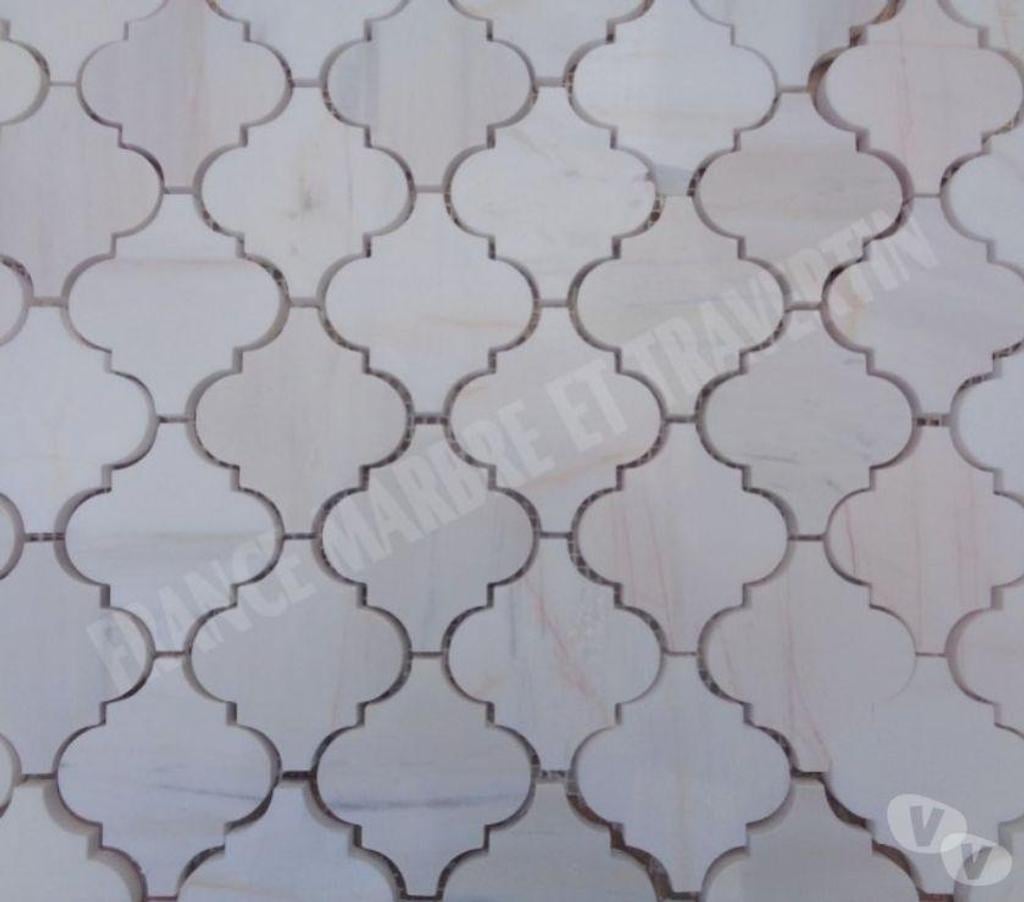  Var Forcalqueiret - 83136 - Photos Vivastreet Dolomite Blanc ArabesqueMosaïque 31x26 cm REF 2923