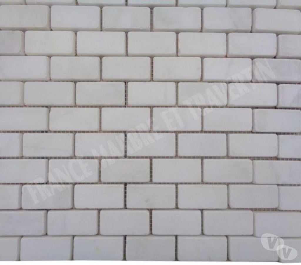  Var Forcalqueiret - 83136 - Photos Vivastreet Dolomite Blanc Mosaïque 2,3x4,8 cm REF 2910