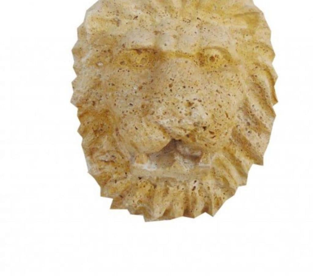  Var Forcalqueiret - 83136 - Photos Vivastreet Travertin Jaune Or Tête de Lion Sculpture 40x30 cm REF 1821