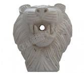 Travertin Clssb Tête de Lion Sculpture 30x40 cm REF 1820
