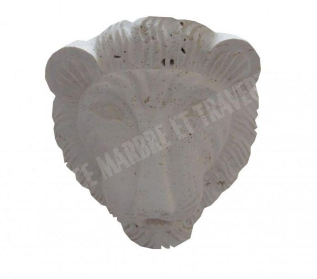  Var Forcalqueiret - 83136 - Photos Vivastreet Travertin Clssb Tête de Lion Sculpture 30x40 cm REF 1820
