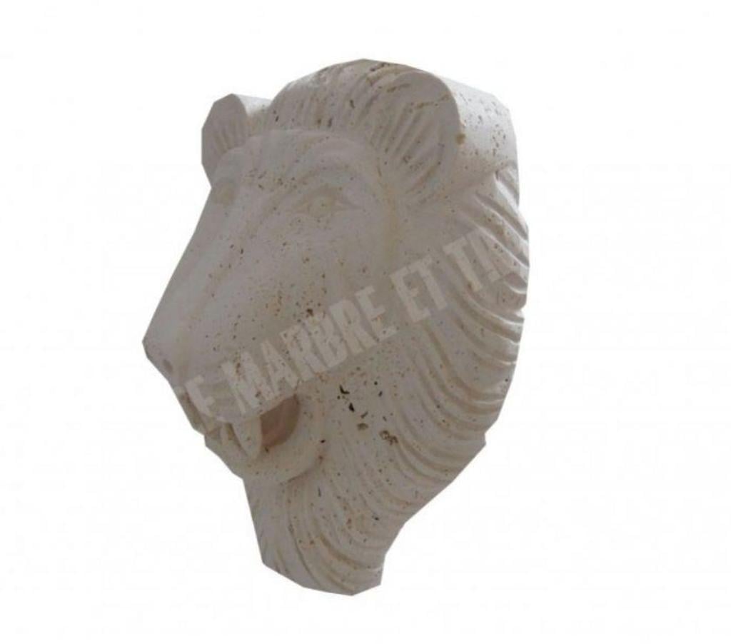  Var Forcalqueiret - 83136 - Photos Vivastreet Travertin Clssb Tête de Lion Sculpture 30x40 cm REF 1820