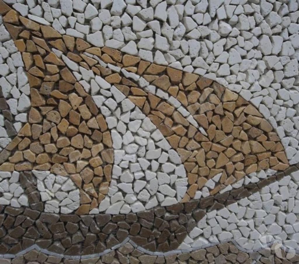  Var Forcalqueiret - 83136 - Photos Vivastreet Travertin Mixte Tableau Bateau Mosaïque 92x66cm REF 801