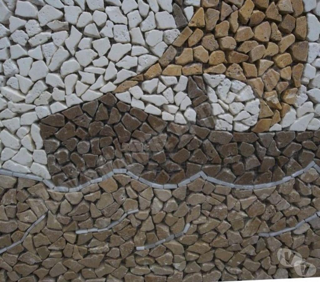 Var Forcalqueiret - 83136 - Photos Vivastreet Travertin Mixte Tableau Bateau Mosaïque 92x66cm REF 801