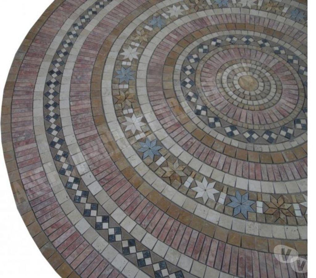  Var Forcalqueiret - 83136 - Photos Vivastreet Travertin Mixte Rosace Ronde Diametre 200 cm REF 1543