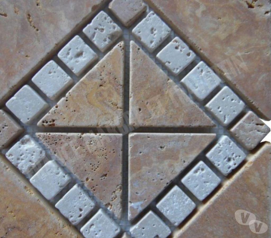  Var Forcalqueiret - 83136 - Photos Vivastreet Travertin Jaune & Classique Rosace 23x23 cm REF 1391