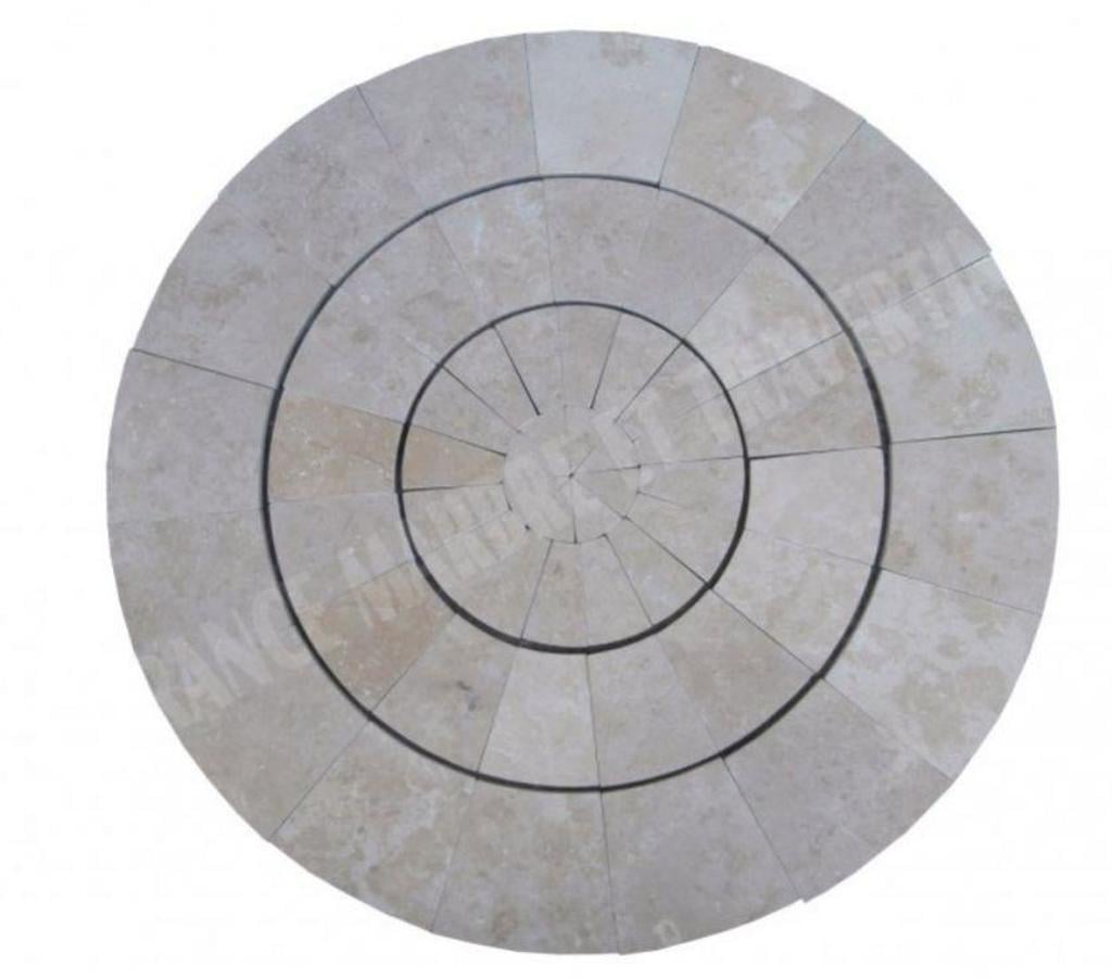  Var Forcalqueiret - 83136 - Photos Vivastreet Travertin ClssBeige Cercle Manoir Diamètre 90 cm REF 1238