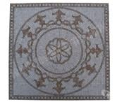 Travertin Mixte Mosaïque Micro Rosace 61x61 cm REF 1133