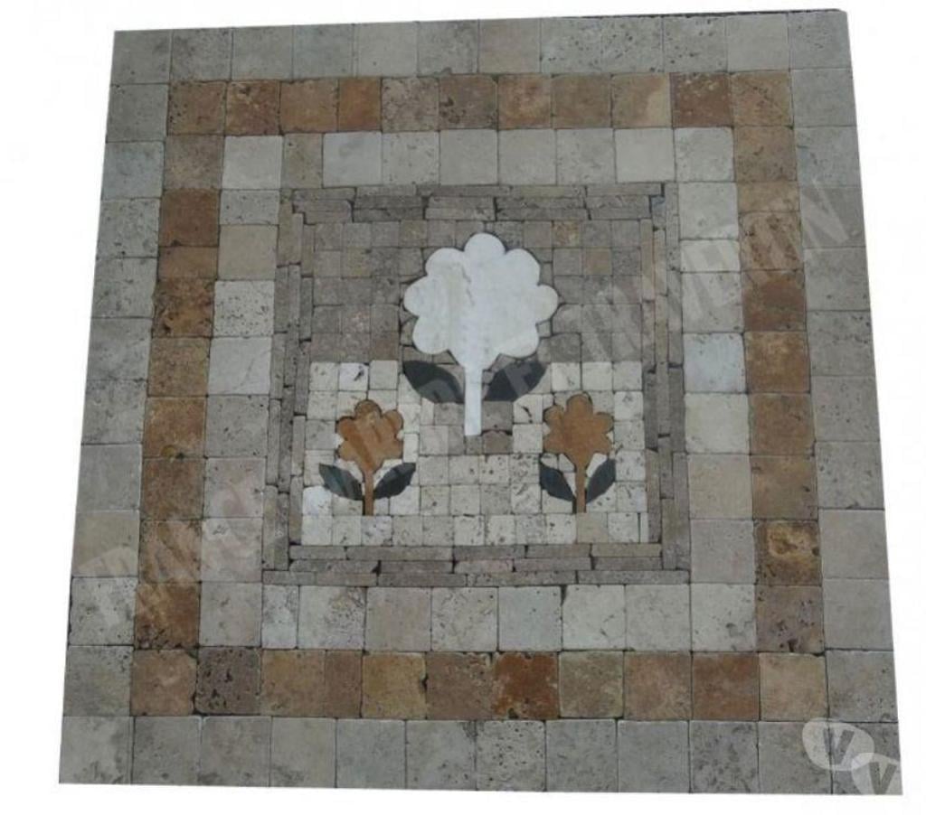  Var Forcalqueiret - 83136 - Photos Vivastreet Travertin Mixte Rosace Images 61x61 cm REF 1094