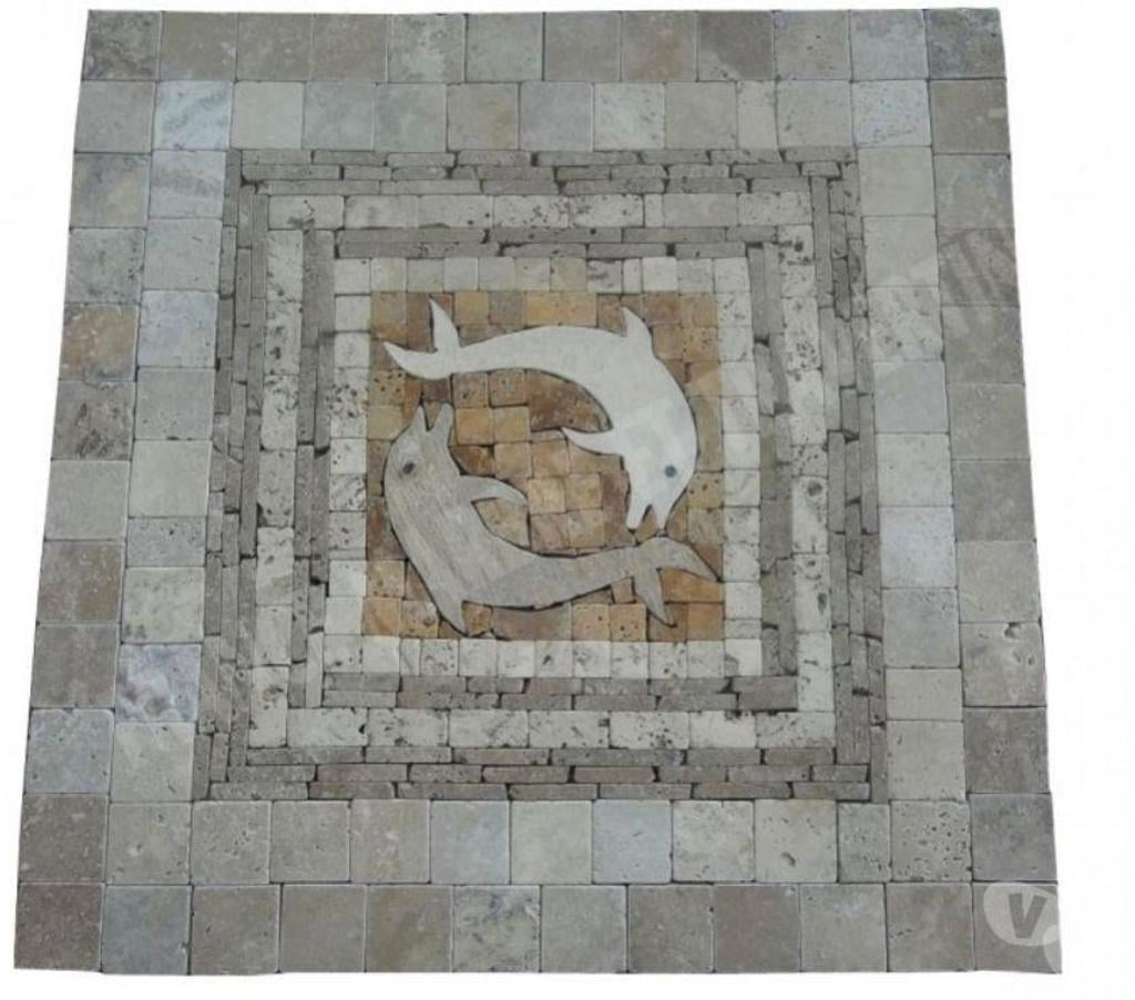  Var Forcalqueiret - 83136 - Photos Vivastreet Travertin Mixte Rosace Images 61x61 cm REF 1094