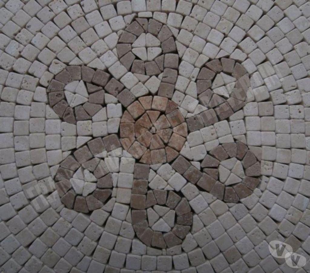  Var Forcalqueiret - 83136 - Photos Vivastreet Travertin Mixte Mosaïque Micro Rosace 61x61 cm REF 1053