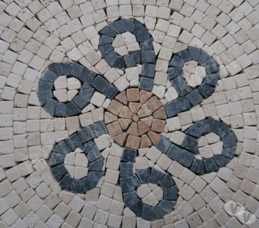  Var Forcalqueiret - 83136 - Photos Vivastreet Travertin Mixte Mosaïque Micro Rosace 61x61 cm REF 1052