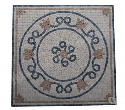 Bricolage - Jardin - Outillage Forcalqueiret Var - Photos Vivastreet Travertin Mixte Mosaïque Micro Rosace 61x61 cm REF 1052