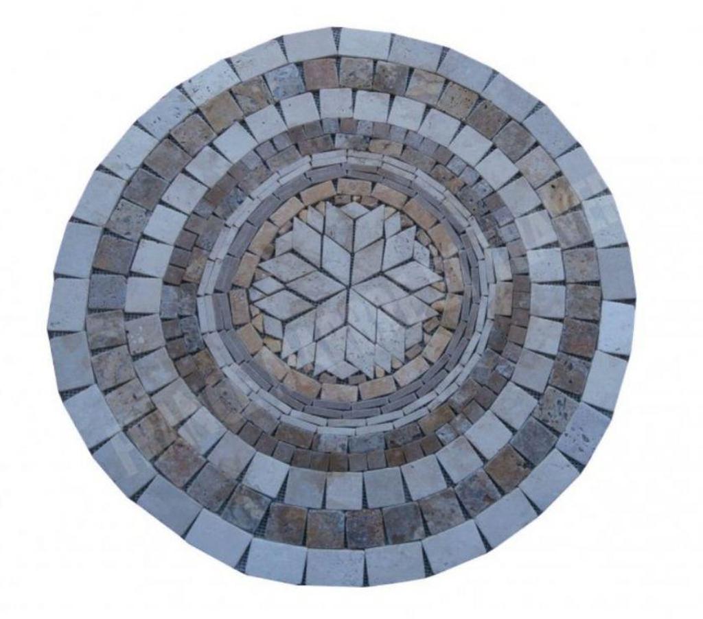  Var Forcalqueiret - 83136 - Photos Vivastreet Travertin Mixte Rosace Ronde Diamètre 80 cm REF 879