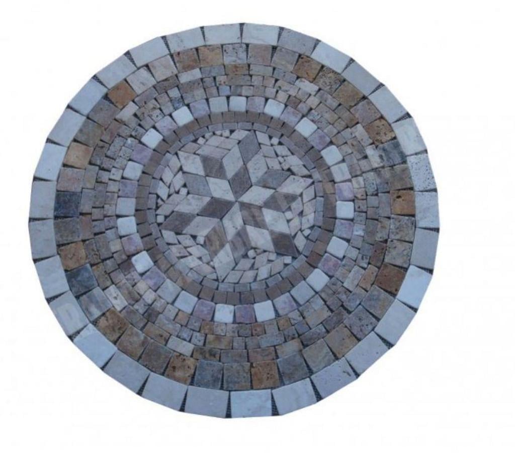  Var Forcalqueiret - 83136 - Photos Vivastreet Travertin Mixte Rosace Ronde Diamètre 80 cm REF 879