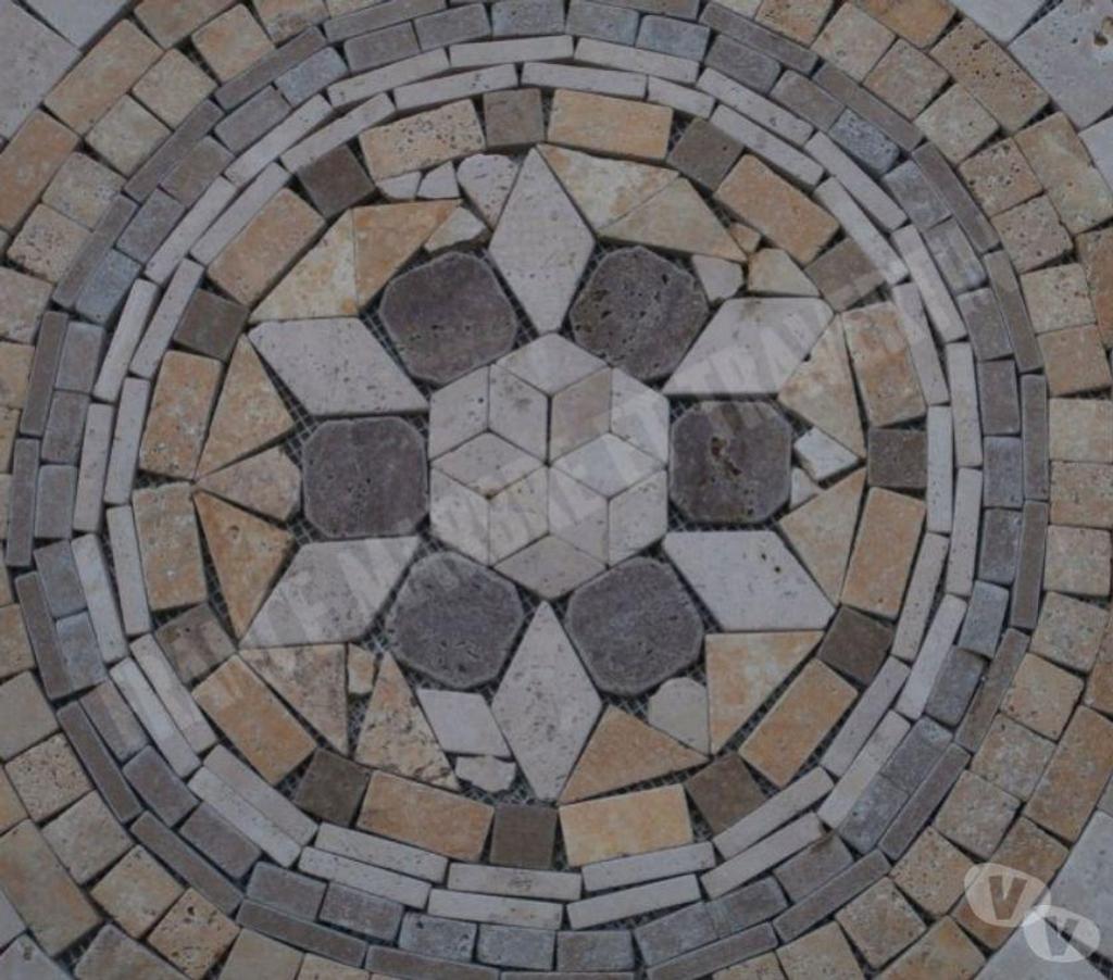  Var Forcalqueiret - 83136 - Photos Vivastreet Travertin Mixte Rosace Ronde Diamètre 60 cm REF 849