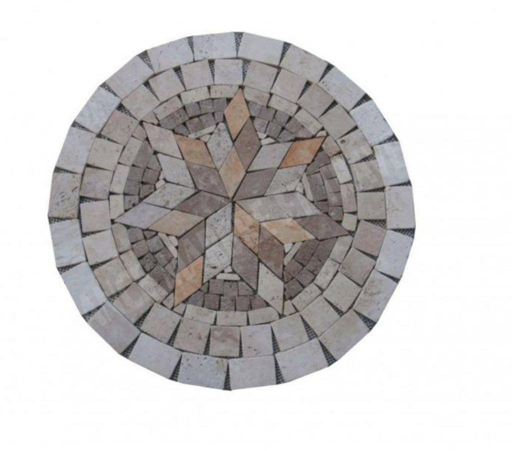  Var Forcalqueiret - 83136 - Photos Vivastreet Travertin Mixte Rosace Ronde Diamètre 60 cm REF 849