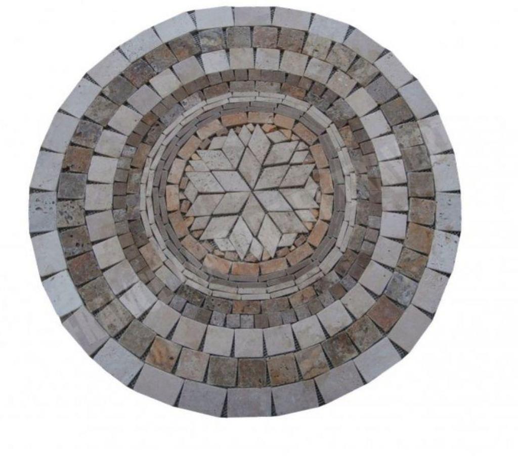  Var Forcalqueiret - 83136 - Photos Vivastreet Travertin Mixte Rosace Ronde Diamètre 60 cm REF 849