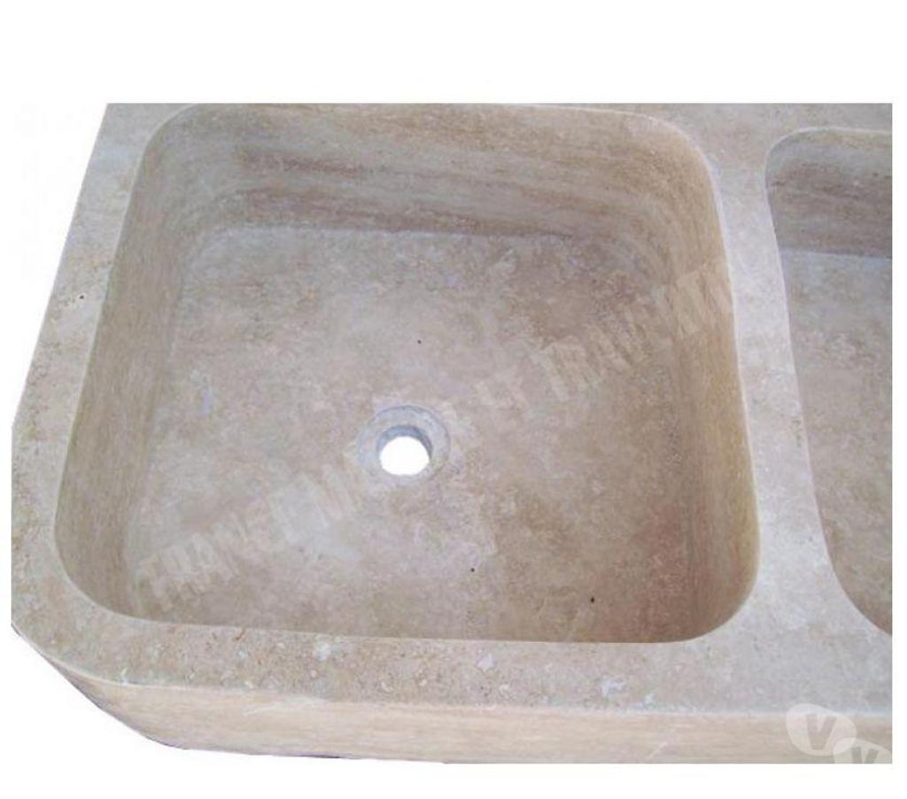  Var Forcalqueiret - 83136 - Photos Vivastreet Travertin Classique Beige Évier 2 Bacs 90x46 cm REF 038