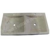 Travertin Classique Beige Évier 2 Bacs 100x50 cm REF 642