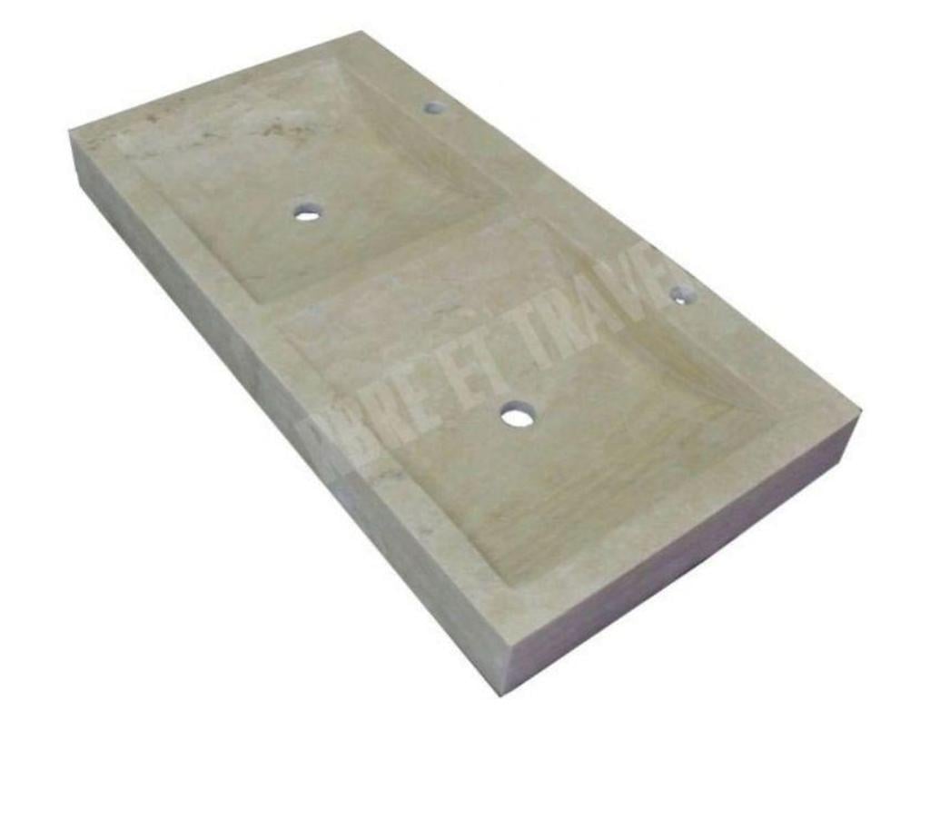  Var Forcalqueiret - 83136 - Photos Vivastreet Travertin Classique Beige Évier 2 Bacs 100x50 cm REF 642