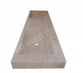 Travertin Classique Beige Évier 2 Bacs 163x50 cm REF 386