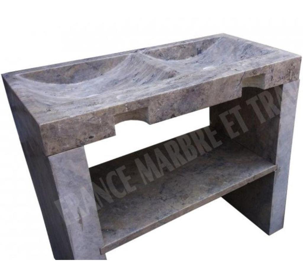  Var Forcalqueiret - 83136 - Photos Vivastreet Travertin Gris Silver Evier Meuble 2 Bacs REF 1169