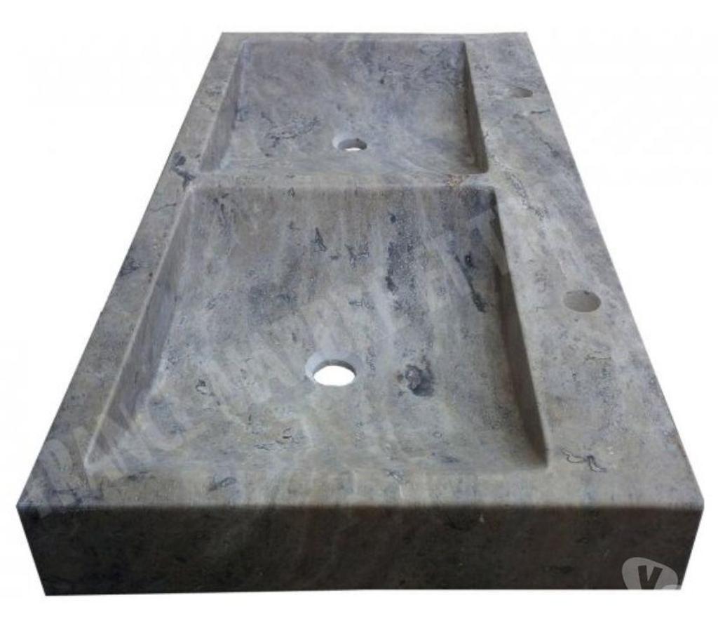  Var Forcalqueiret - 83136 - Photos Vivastreet Travertin Gris Silver Evier Meuble 2 Bacs REF 1169