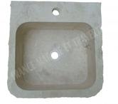 Travertin Classique Beige Evier Modele D 44x42 cm REF 960