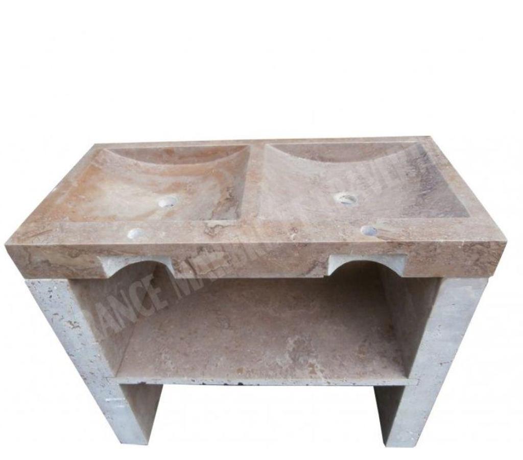  Var Forcalqueiret - 83136 - Photos Vivastreet Travertin Noce Marron Évier Meuble 2 Bacs REF 1304