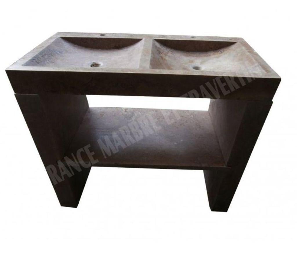  Var Forcalqueiret - 83136 - Photos Vivastreet Travertin Noce Marron Évier Meuble 2 Bacs REF 1304