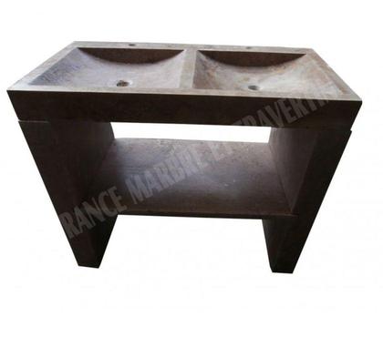 Bricolage - Jardin - Outillage Forcalqueiret Var - Photos Vivastreet Travertin Noce Marron Évier Meuble 2 Bacs REF 1304