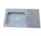 Travertin Classique Beige Evier Avec Tablettes REF 1174