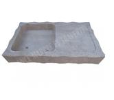 Travertin Noce Marron Évier 100x60 cm REF 1612