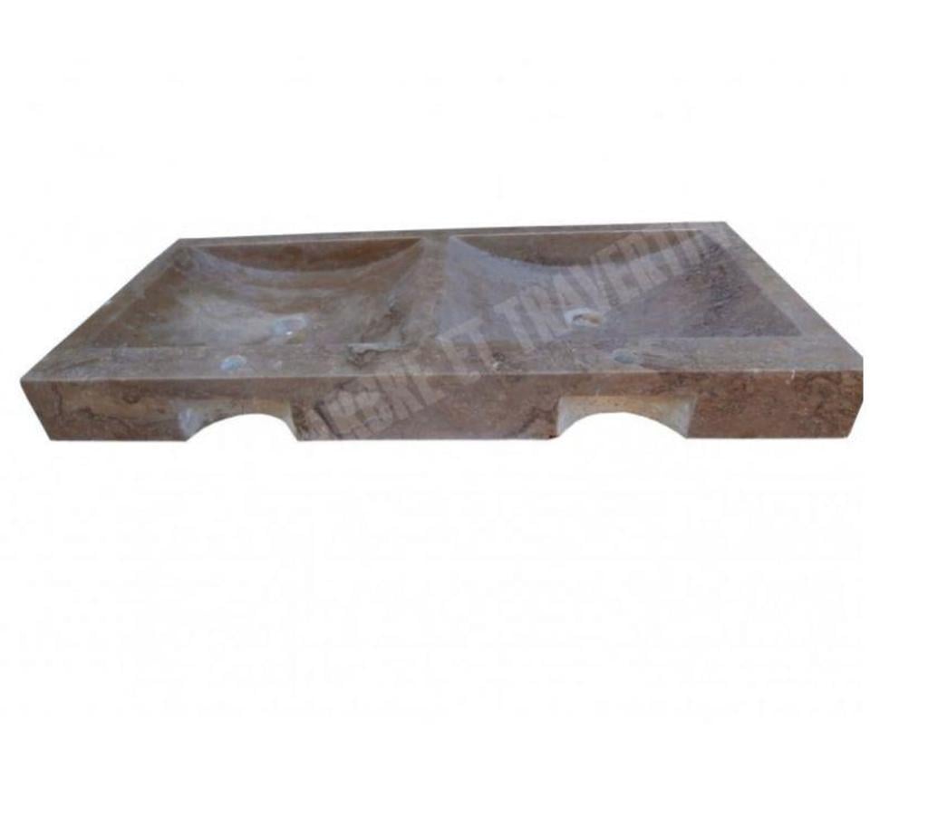  Var Forcalqueiret - 83136 - Photos Vivastreet Travertin Noce Marron Évier 2 Bacs 100x50 cm REF 1350