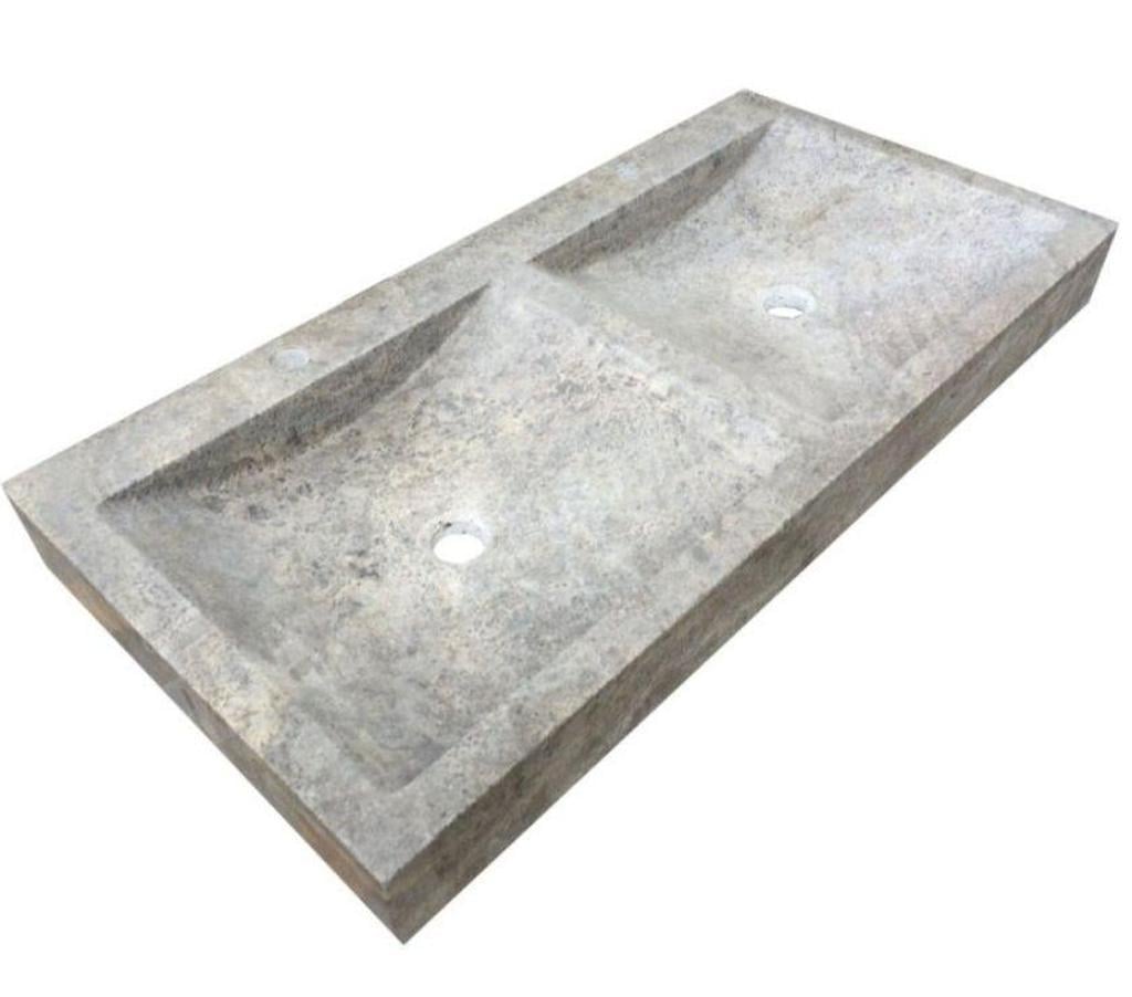  Var Forcalqueiret - 83136 - Photos Vivastreet Travertin Gris Silver Évier 2 Bacs 100x50 cm REF 1925