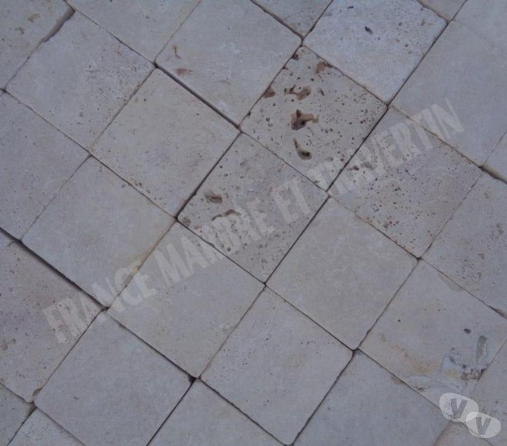  Var Forcalqueiret - 83136 - Photos Vivastreet Travertin Classique Clair Pavé 10x10 cm REF 2783